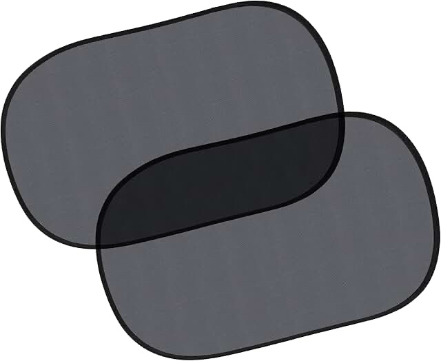 EcoNour Car Shades for Side Windows - 20"x12" (2 Pack Transparent) | Baby Car Window Shade for Complete Sun Protection from UV Rays, Glare and Heat | Back Window Cling Sun Shade for Car Window