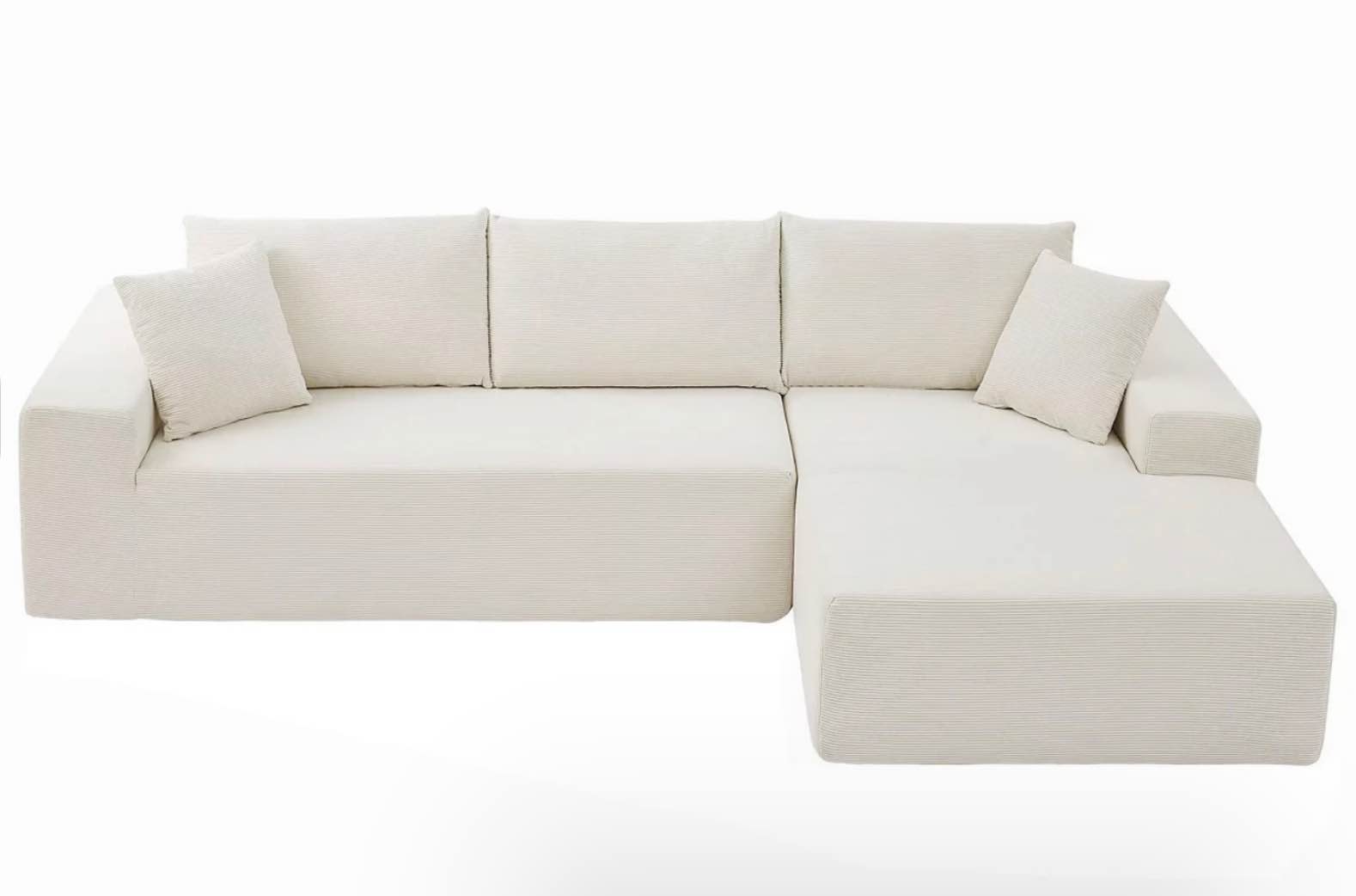 Streamdale Furniture Modular Sectional Sleeper Sofa Set - Beige L-Shape