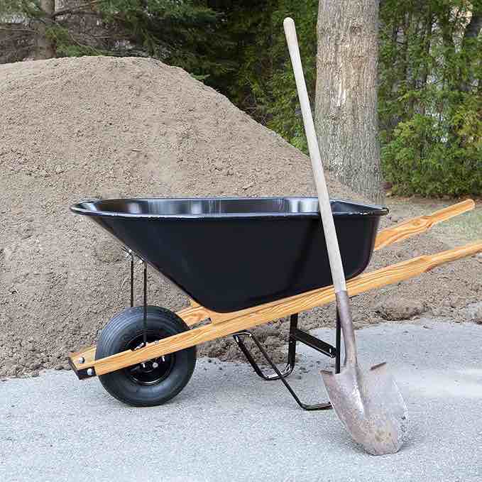 WILLBOND Wood Replacement Wheelbarrow Handles with 2 Wheelbarrow Wedge Heavy Duty Hardwood Wheelbarrow Handles Replacement Kit with Tough Seal Coat and Pre Drilled Holes for Wheelbarrows, Easy Install