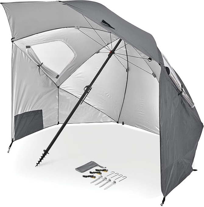Sport-Brella Premiere XL UPF 50+ Umbrella Shelter for Sun and Rain Protection (9-Foot)
