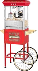 Great Northern Popcorn 5995 10 oz. Perfect Popper Popcorn Machine with Cart - Red