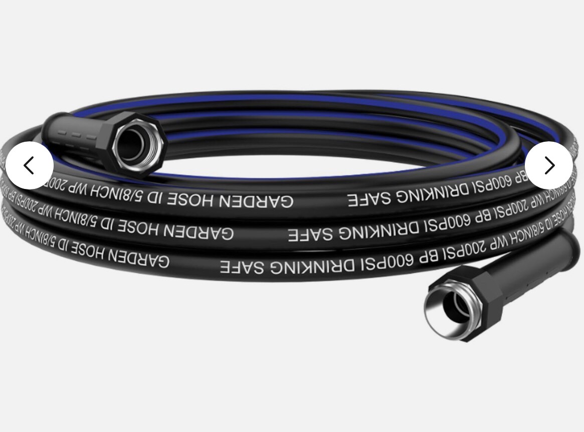 HELEN Garden Hose 5/8"x50 ft, All-weather Flexible and Lightweight - Kink Free, Solid Aluminum Fittings, Heavy Duty Water Hose- No Leak