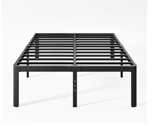 Nordicbed 18 Inch High Heavy Duty Full Size Bed Frame Metal, Platform Bed Frame Full Size No Box Spring Needed, Noise Free, Easy Assembly, Black