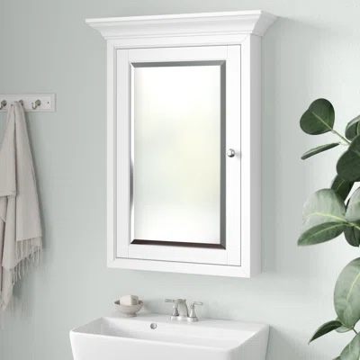 Bernardsville Surface Mount Framed Medicine Cabinet with 4 Adjustable Shelves 24 x 33 inch 