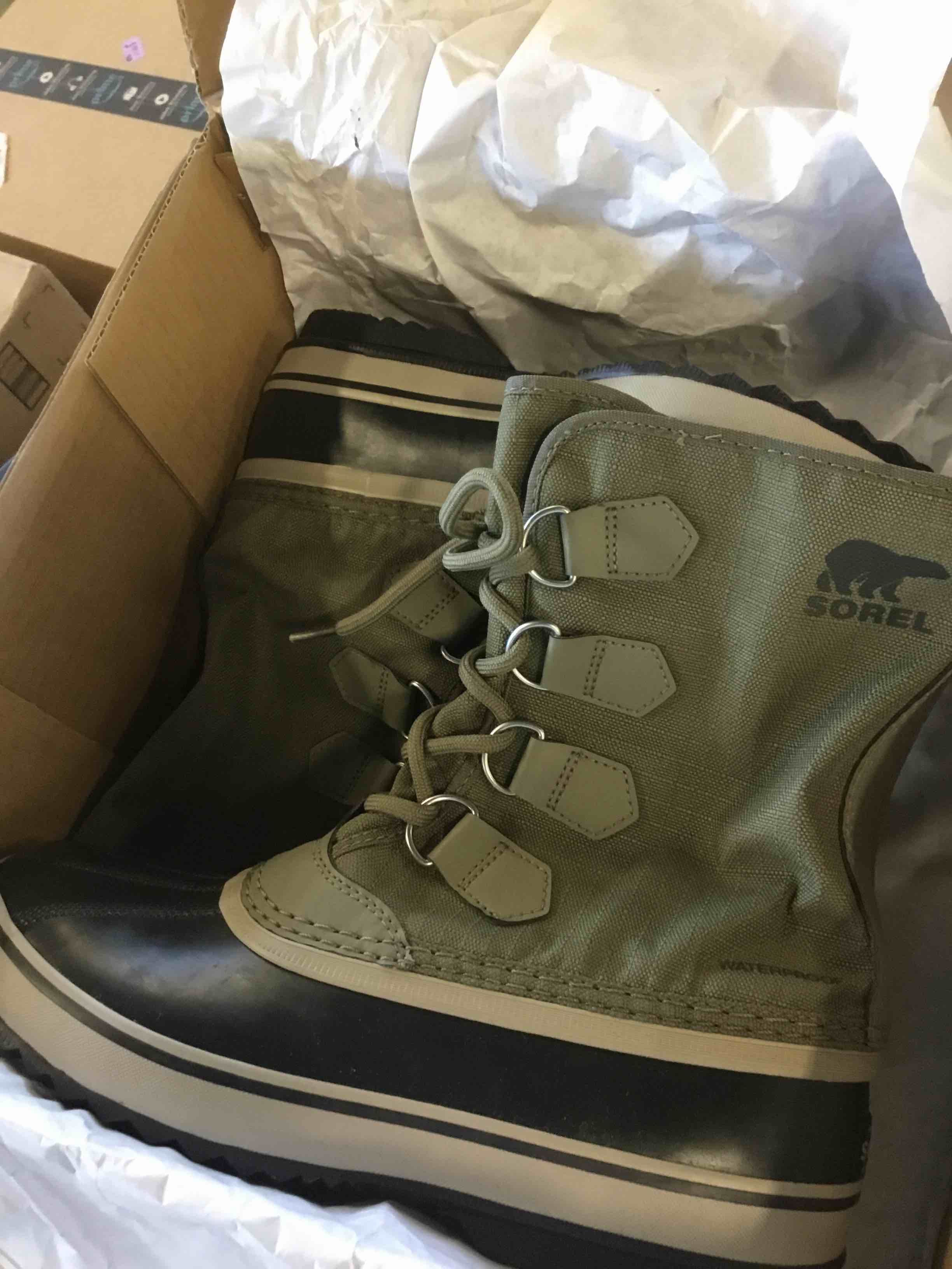 SOREL 1964 Pac Waterproof Snow Boot in Sage/Dark Moss at Nordstrom, Size 8