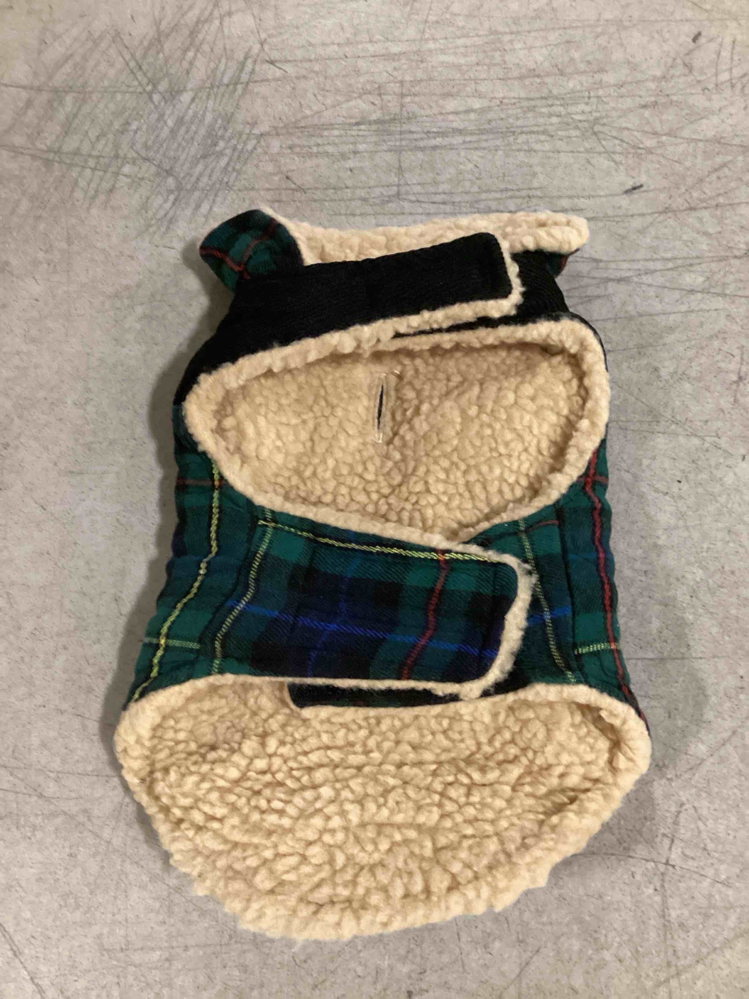 Preferhouse Winter Coat for Small and Medium Dogs, Puppy Plaid Jacket, Cotton Coat for Cold Weather, Windproof Warm Dog Garments, Pet Thickened Outfits Indoor Outdoor, Green XS
