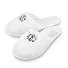 The Monogrammed Hammacher Schlemmer Genuine Turkish Cotton Luxury Slippers size XL 