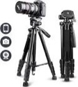 UBeesize 67” Camera Tripod with Travel Bag, Cell Phone Tripod with Bluetooth Remote and Phone Holder, Compatible with All Cameras, Cell Phones, Projector, Webcam, Spotting Scopes 67Inches