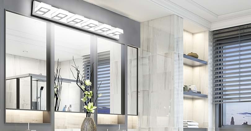 SOLFART 3 Light Modern Bathroom Lights Over Mirror Chrome LED Vanity Lighting Fixtures S8568-ND Gloss Chrome 3 Lights