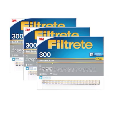 Filtrete 14-in W x 14-in L x 1-in MERV 5 300 MPR Basic Dust and Lint Electrostatic Air Filter (3 ) 
