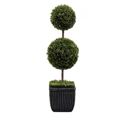 allen + roth 35-in Green Indoor Boxwood Artificial Plant