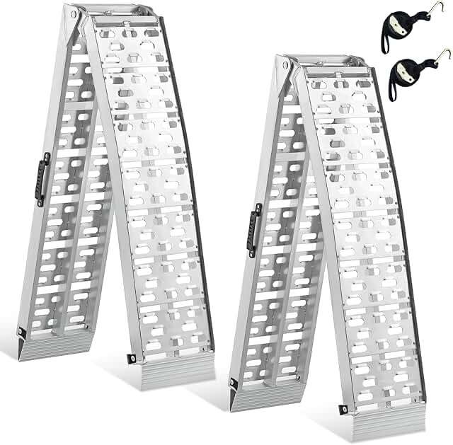 Loading Ramps Trucks, gardhom 120*11.6" ATV Motorcycles 1200 lbs Capacity Portable Aluminum Folding Ramps 1Pair