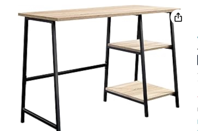 Sauder North Avenue Desk, Charter Oak finish, L: 41.50" x W: 18.50" x H: 28.03"