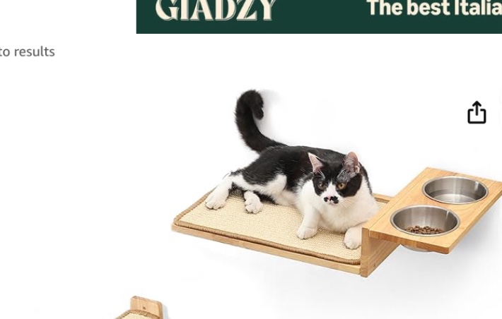  Roll over image to zoom in                      9 VIDEOS Cat Wall Shelves - Large Cat Shelves w/Pillow + 3 Wide Steps, Cat Wall Furniture, Cat Shelves for Wall, Cat Climbing Wall | Cat Shelf, Cat Wall Steps, Cat Tree, Cat Window Perch