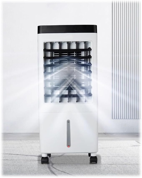 Smart Portable Air Conditioners For Room Evaporative Air Cooler With Remote Small Energy Saving Air Conditioner, 3 Speeds Mobile Air Conditioner Cooling Fan For Office Bedroom Garage