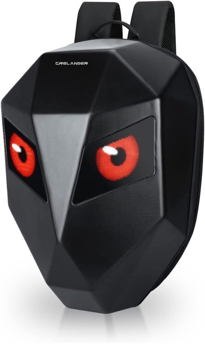 (size 36*18*48cm )Motorcycle Backpack,Knight Backpack with LED Display, 3D Waterproof Hard Shell Laptop Travel Bag DIY Programmable Storage Daypack Helmet Bag for Riding 17inch