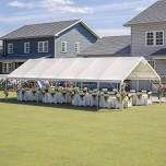20 Ft. W x 40 Ft. D Party Tent Heavy Duty Wedding Tent with 3 Storage Bags and 4 Sand Bags
