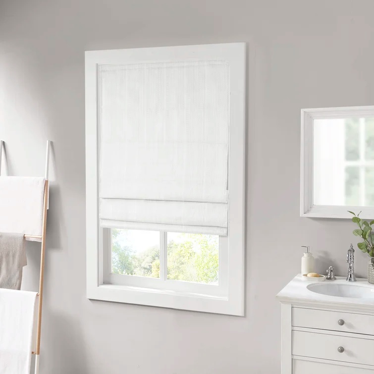 Galen Basketweave Cordless Room Darkening Roman Shade