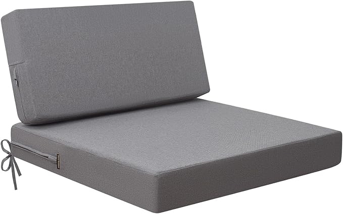 Cushions for Patio Furniture, Outdoor Seat Cushions 3 pieces color gray