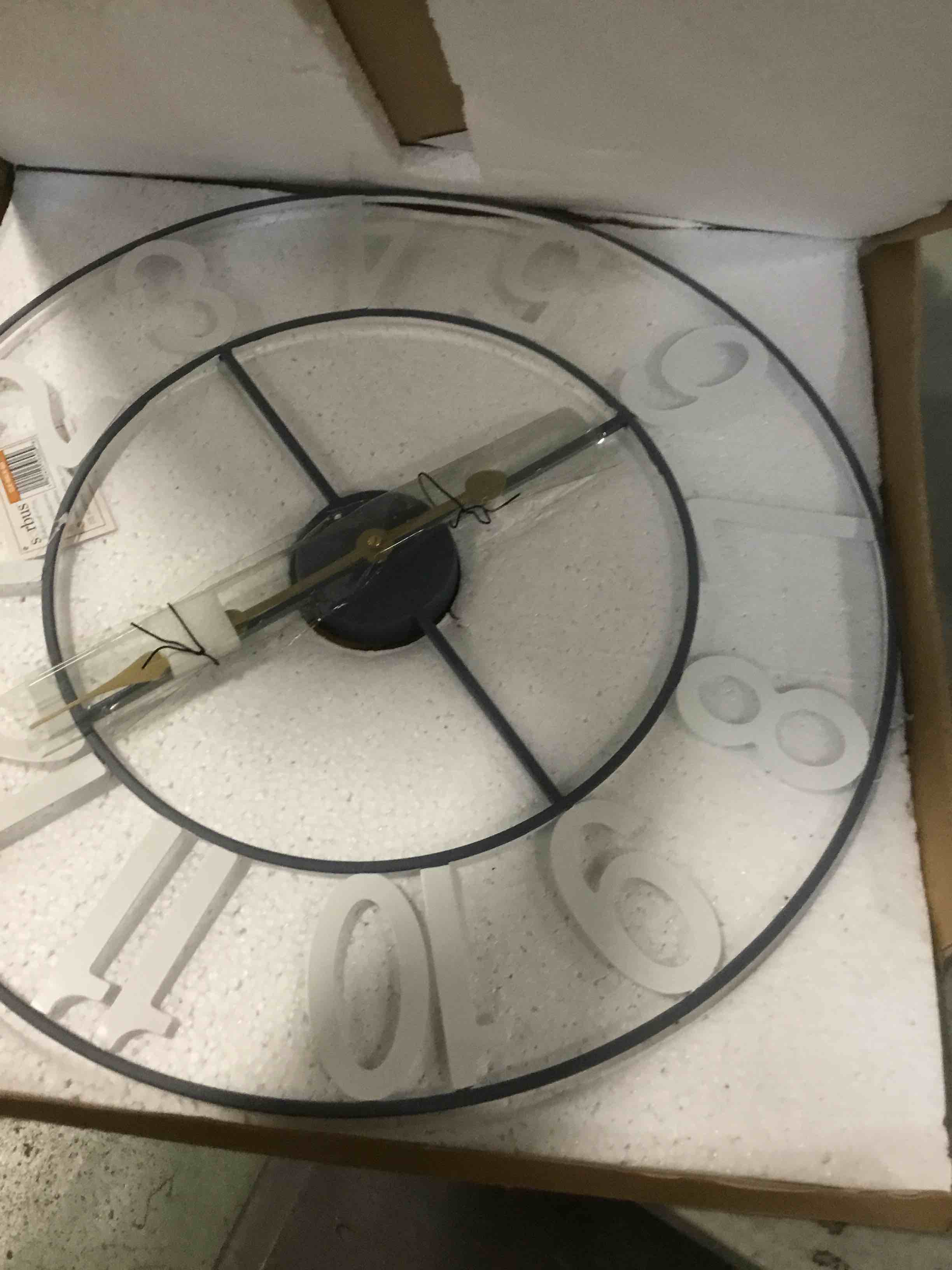 Condition photo showing Good Condition for Sorbus Large Wall Clock for Living Room Decor - Wall Clock for Kitchen - 24 inch (60 CM) Wall Clock Decorative - Battery Operated Analog Large Clock (White)