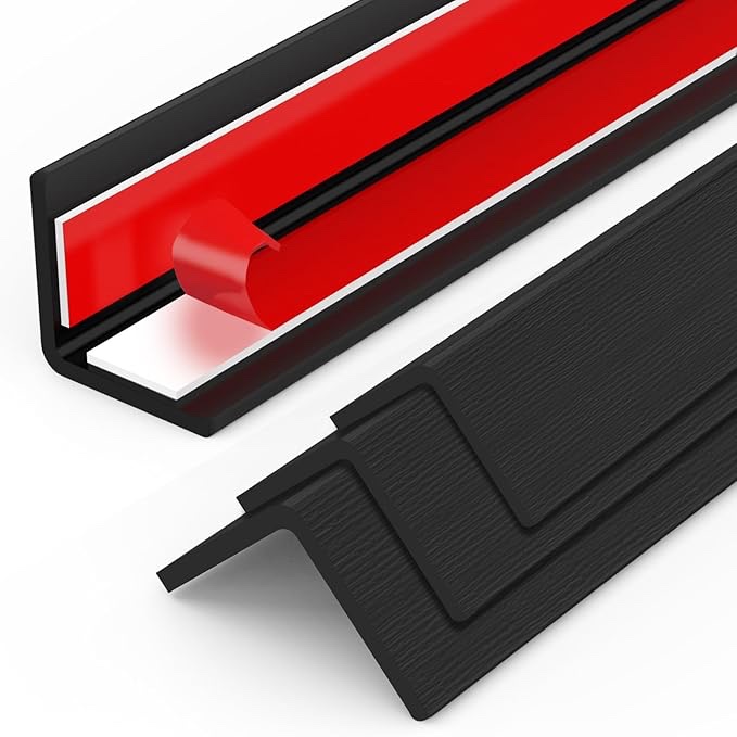 Corner Guards for Walls,2 pcs )Black Wall Corner Guard with Back Glue for Walls Prevent from Dramge,36 in(L) X 1-5/8 in(W) Wall Corner Guard for Baby Safty,Stair Corner,Edge Protector