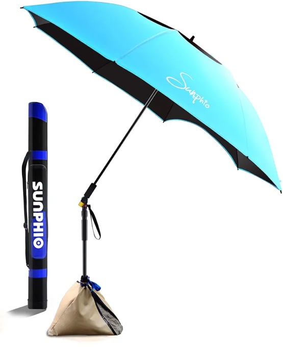 Sunphio Large Windproof Beach Umbrella
