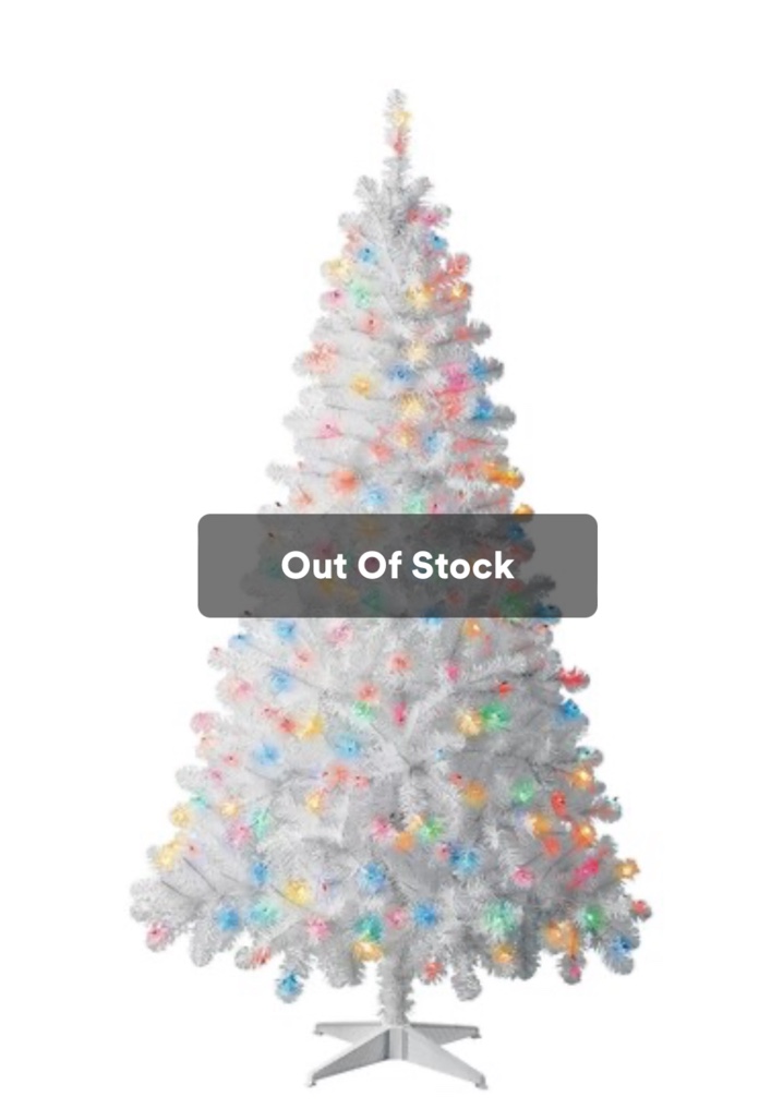 6.5 ft Pre-Lit Madison Pine Artificial Christmas Tree, Multi-Color Incandescent Lights