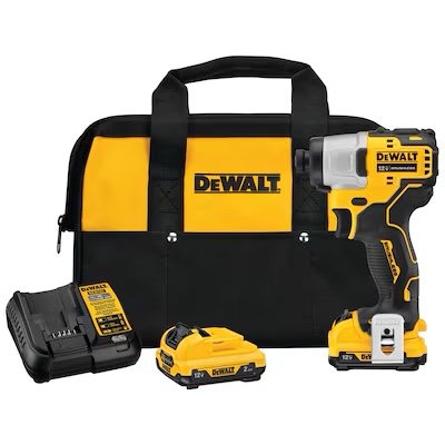 DEWALT XTREME 12-volt Max 1/4-in Brushless Cordless Impact Driver (2-Batteries, Charger and 