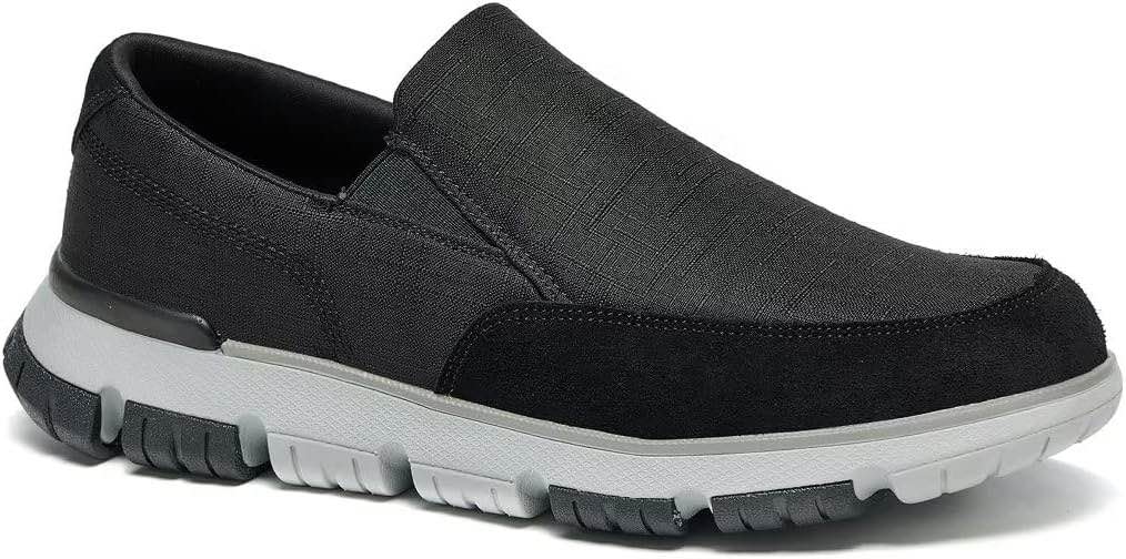 XPACS Plantar Fasciitis Slip On Shoes for Men, Arch Support Slippers for Orthopedic, Comfortable Walking Loafers for Heel Foot Pain Relief, Size 9