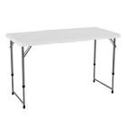 Lifetime 4  Fold-In-Half Adjustable Table  White Granite