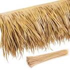 Mexican Straw Roof Thatch Palm Thatch Rolls Mexican Straw Roof Tiki Bar Grass Mexican Thatch Roll Duck Blind Grass for Thatch Roofing Tiki Bar Hut Decorations (Yellow, 19.7 x 118.1 Inch)