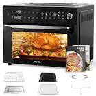 Aeitto 32-Quart PRO Large Air Fryer Oven| Toaster Oven Combo | with Rotisserie, Dehydrator and Full Accessories | 19-In-1 Digital Airfryer | Fit 13" Pizza, 9pcs Toast, 1800w, Black