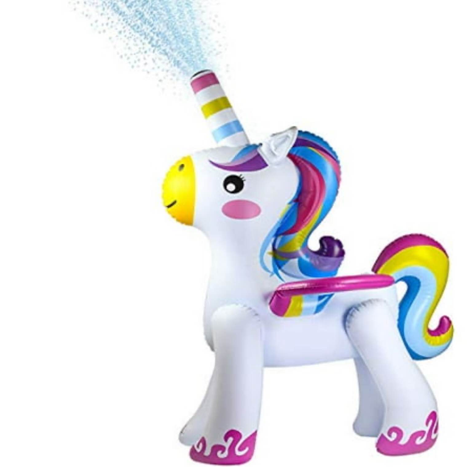 Prextex 5 Ft. Inflatable Water Sprinkler Unicorn Yard Sprinkler Water Toy Fun Outdoor Water Activity for Toddlers and Kids