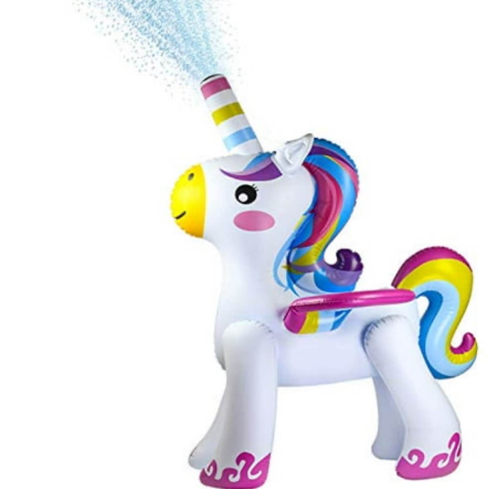 Prextex 5 Ft. Inflatable Water Sprinkler Unicorn Yard Sprinkler Water Toy Fun Outdoor Water Activity for Toddlers and Kids