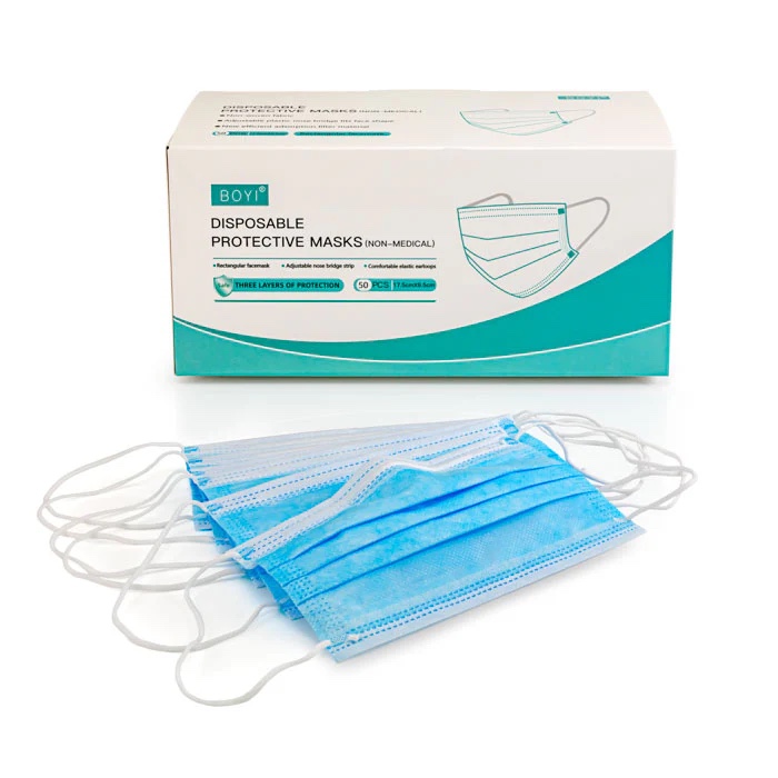 similar to the photo references) Three-Layer Disposable Face Mask- 50 pcs/pack