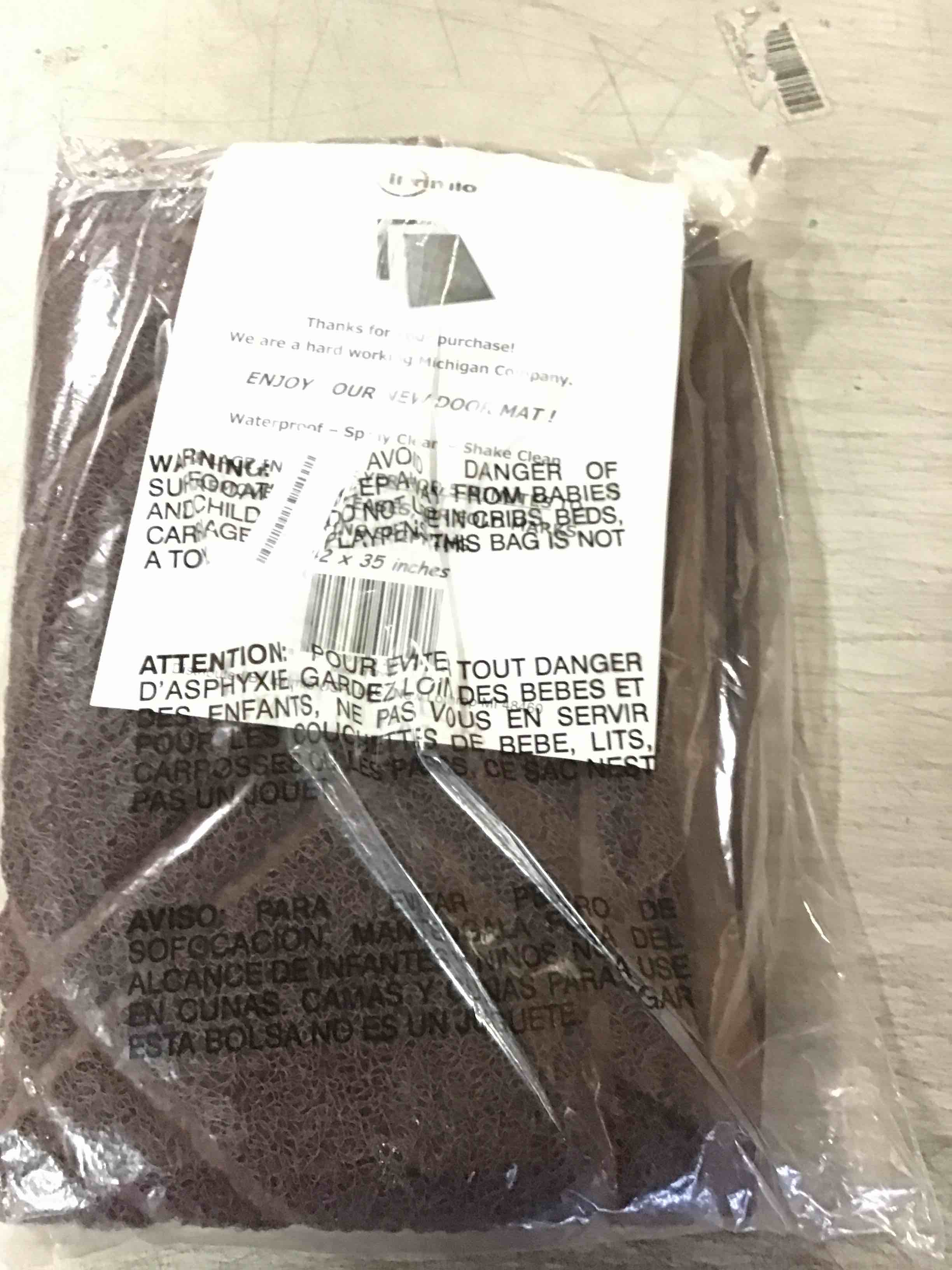 iPrimio Large Cat Litter Trapper Mat w/ Urine/Waterproof Layer - Larger Holes w/ Urine Puppy Pad Option - Cat Litter Mat, Light and Soft (Brown Color)