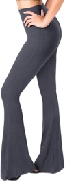 SATINA High Waisted Flare Leggings for Women - Yoga Pants for Women - Buttery Soft Bell Bottom Palazzo - Versatile Sizing