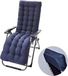 Sun Lounger Chair Cushions,67-inch Lounge Chaise Cushion Sun Lounger Mattress with Non-Slip Back Elastic Sleeve for Garden Outdoor/Indoor/Sofa/Tatami/Car Seat/Bench(67 x 21 x 3 inch, Blue)