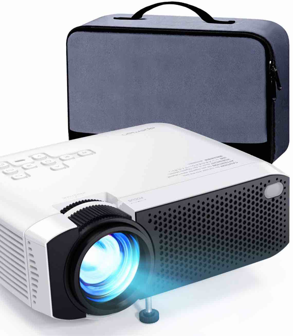 Mini Projector, APEMAN 5000L Brightness 180" Display Projector [Carry Case Included], Support 1080P, 55,000 Hours LED Life, Compatible with TV Stick, TV Box, PS4, HDMI, VGA, TF, AV, USB for Home Movie
