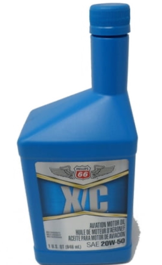 Phillips 66 20W50 X/C Aviation Oil Quart #1045457