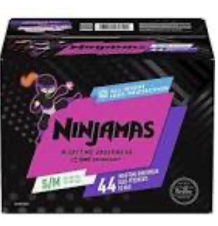 Pampers Ninjamas Nighttime Bedwetting Underwear Girl' - Size S/M - 44ct