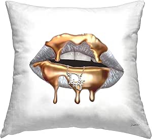 Stupell Industries Generic Style Art 299 Pillow, 18 x 18, Gold