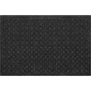 Black square door mat 