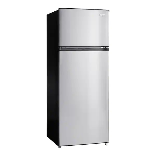 Refrigerator/ Freezer 2 Door 7.1 cu. ft stainless steel look fridge apartment size