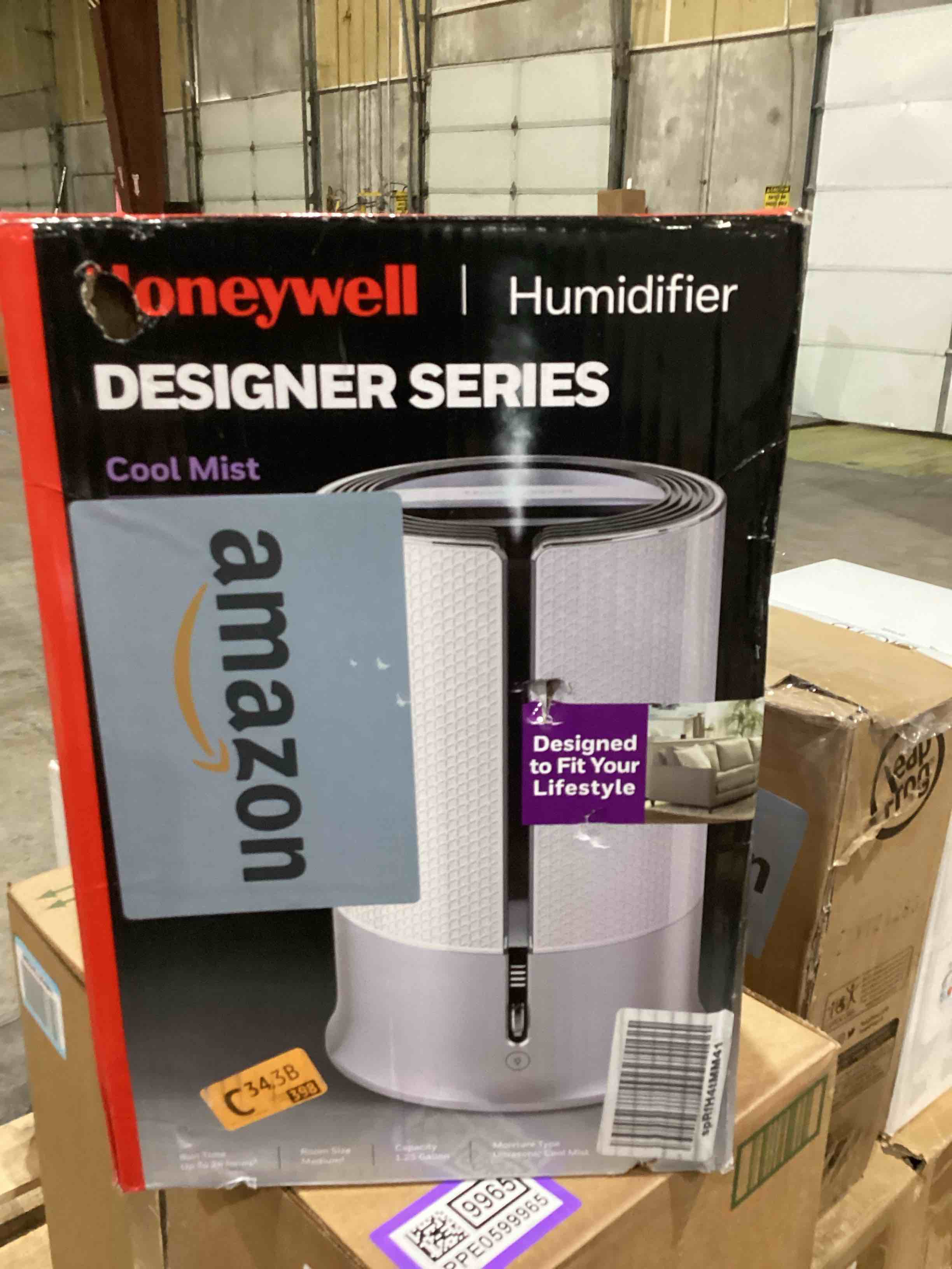 Honeywell Designer Series Cool Mist Humidifier for Medium Room, Bedroom, Kids Room, or Nursery. Ultra-quiet, Auto Shut Off, Easy to Fill and Clean - White, HUL430W
