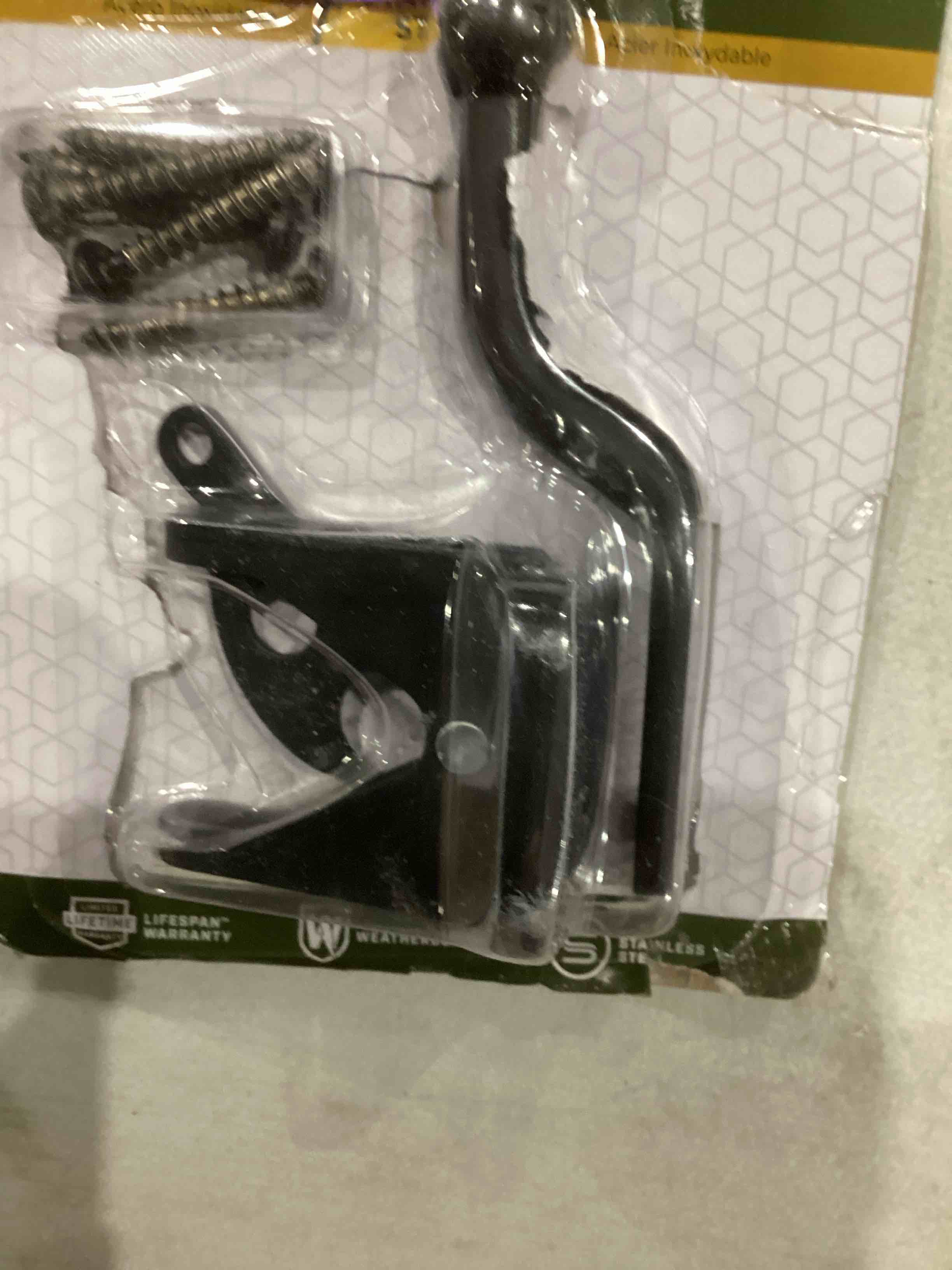 Self Locking Automatic Gravity Lever Fence Gate Latch, Steel, Black