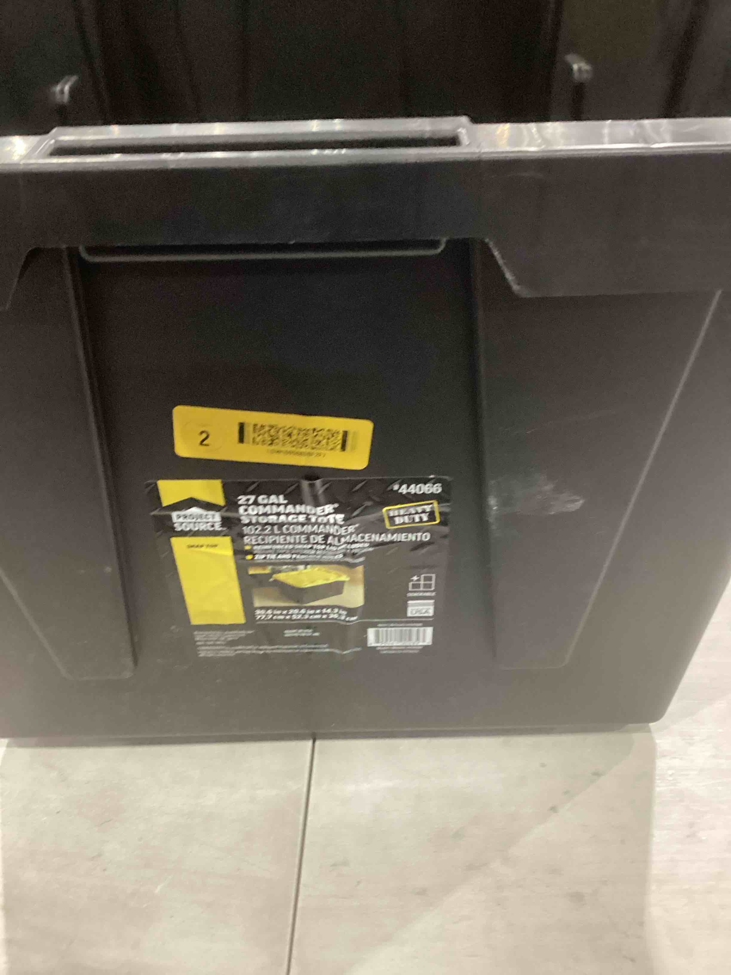 Centrex Plastics, LLC Commander 27-Gallon Tote with Standard Snap Lid