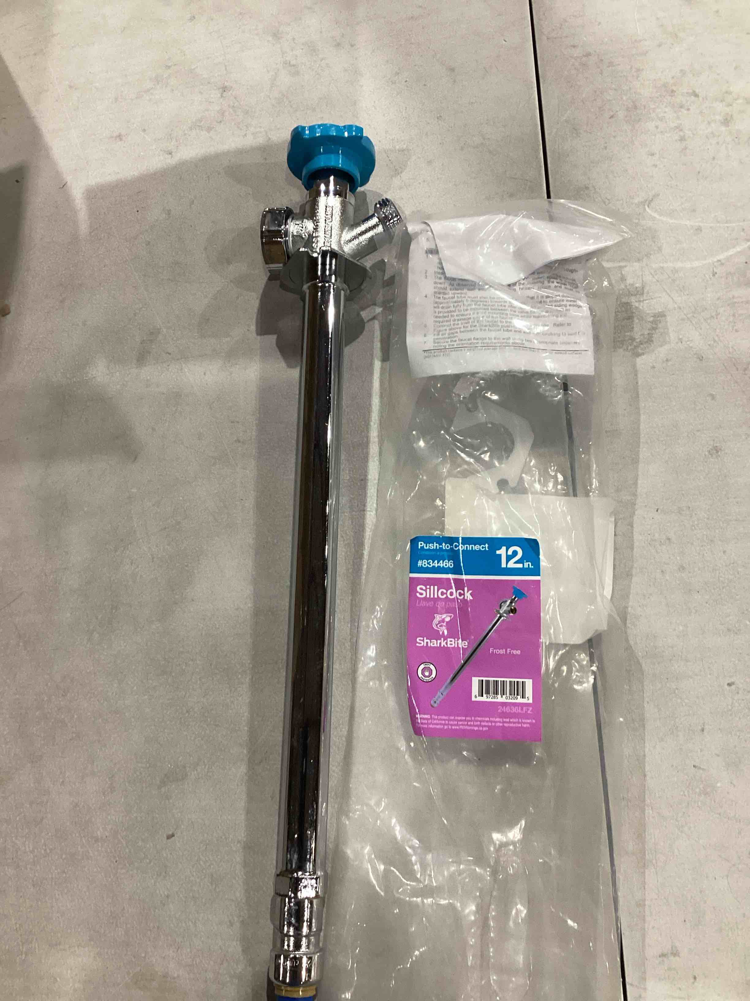 SharkBite 12-in L x 1/2-in Push-to-Connect Brass Anti-Siphon Multi Turn Sillcock