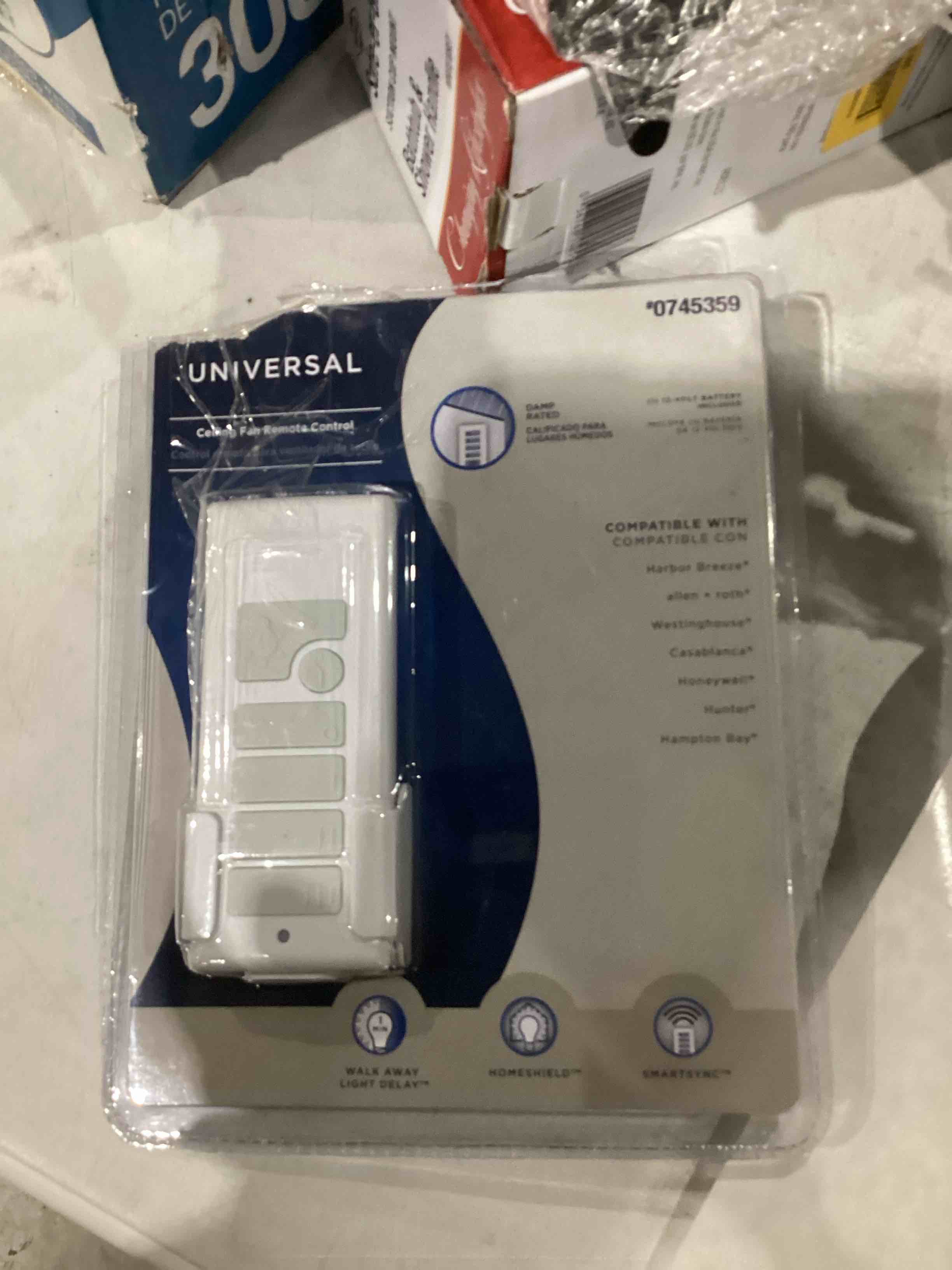 Harbor Breeze 40837 Off-White Handheld Universal Ceiling Fan Remote Control