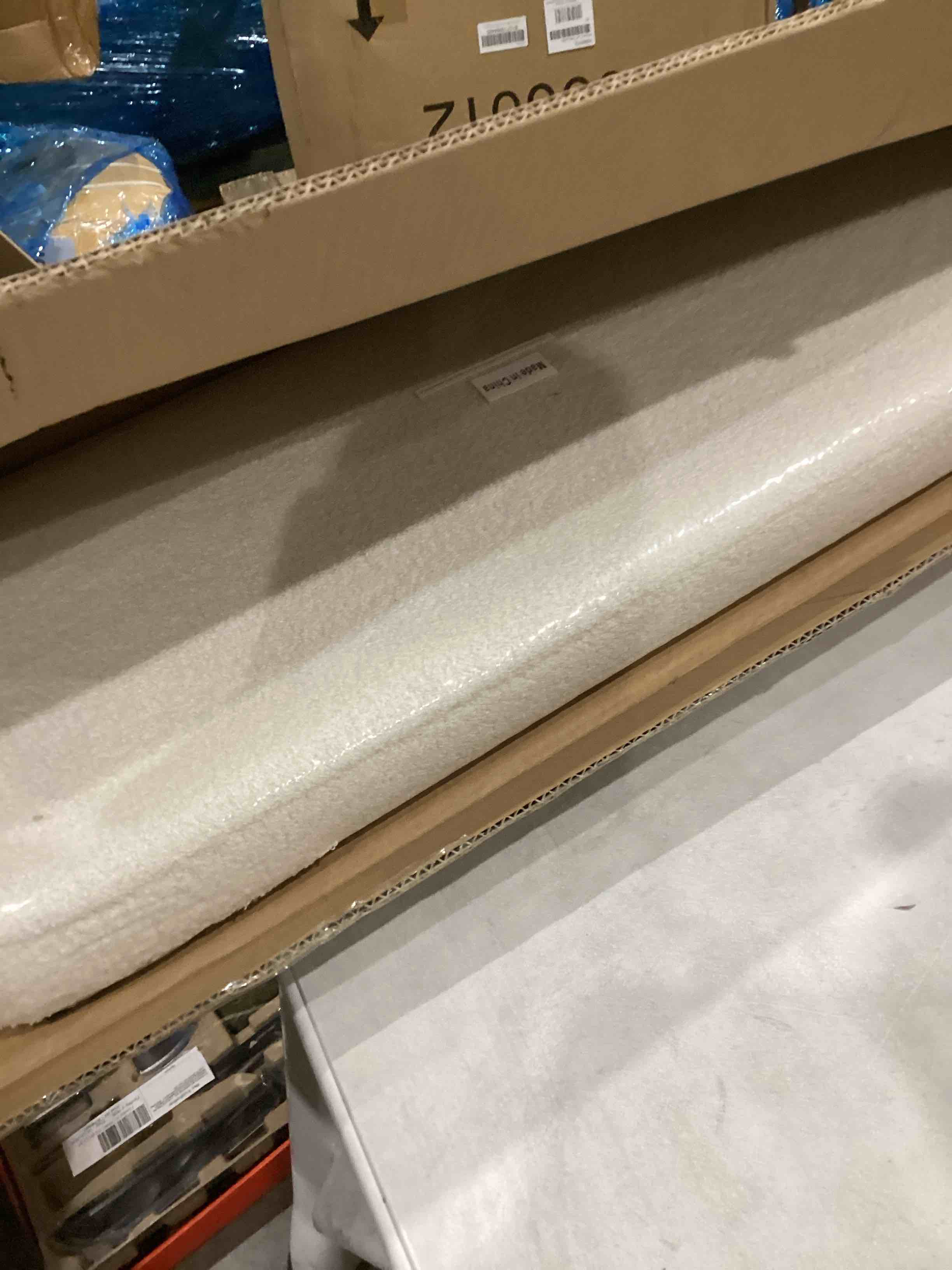 B FSOBEIIALEO Ottoman with Storage for Living Room, Sherpa folding Storage Ottoman Foot Rest, 43.3 Inches Collapsible Bedroon Bench White